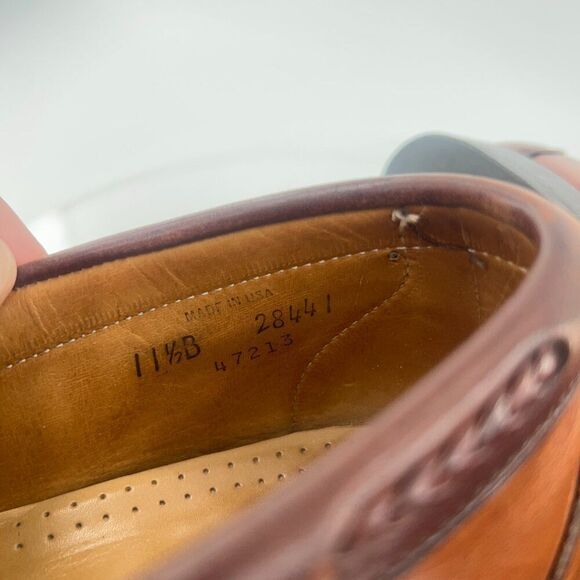 Allen Edmonds Woodstock Brown Leather Loafers Size 11.5 B - Picture 13 of 14